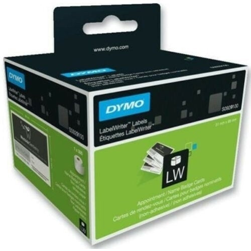 3 x Dymo SD30374 / S0929100 Original Non-Adhesive NonAdhesive White Name Badge 51mm x 89mm - 300 labels per roll