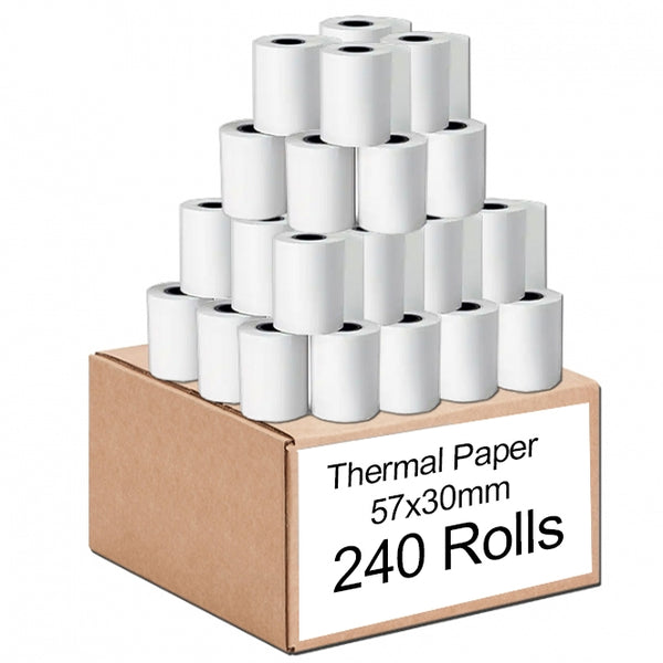 240 Bulk Rolls 57x30mm Thermal Paper EFTPOS Roll