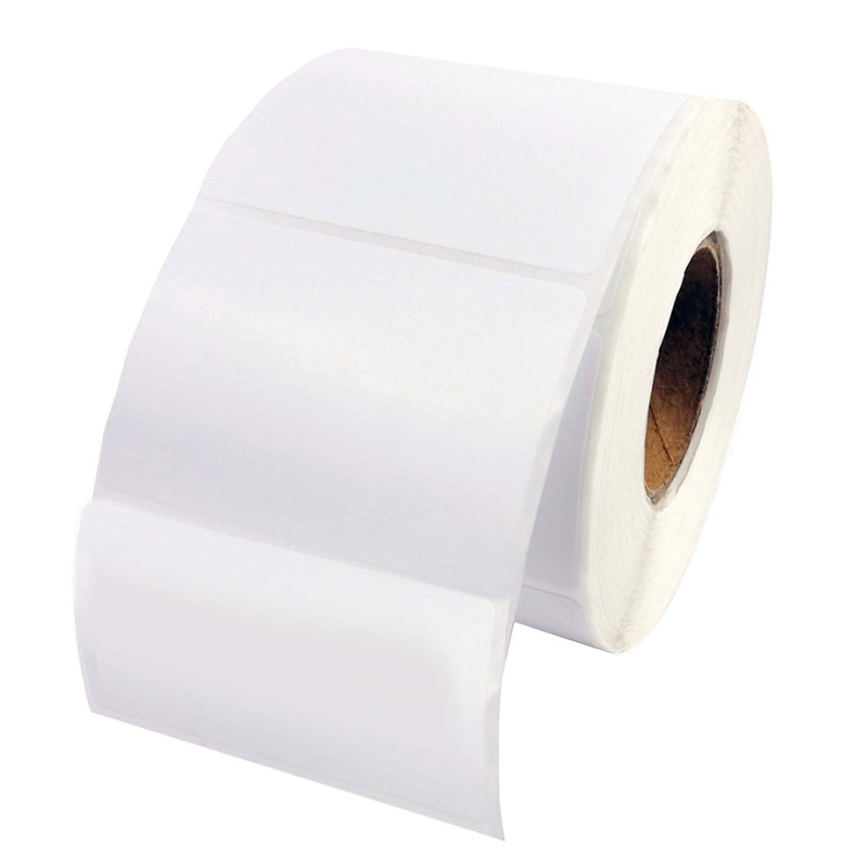 6 Rolls Thermal Transfer 76mm X 48mm Perforated Labels White - 1000 Labels per Roll