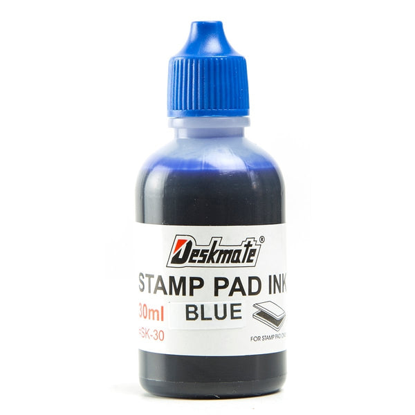 Deskmate Stamp Pad Refill Ink 30mL - Blue 40014