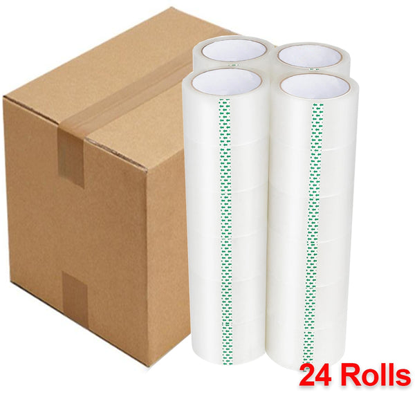 24 Rolls Clear Wide Packaging Tape 75mm x 75m Carton Sealing & Packing Tape