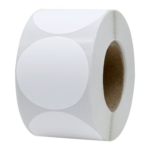 20 Rolls 40mm Round Circle Direct Thermal Labels White - 1200 Labels per Roll