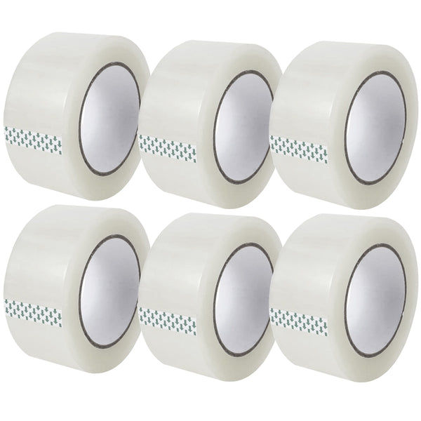 6 Rolls High Capacity Clear Packaging Tape 48mm x 100m Carton Sealing & Packing Tape