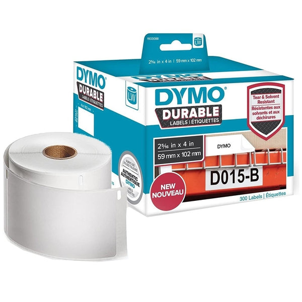 3 x Dymo 1933088 Original Durable Industrial White Label Roll 59mm x 102mm - 300 labels per roll