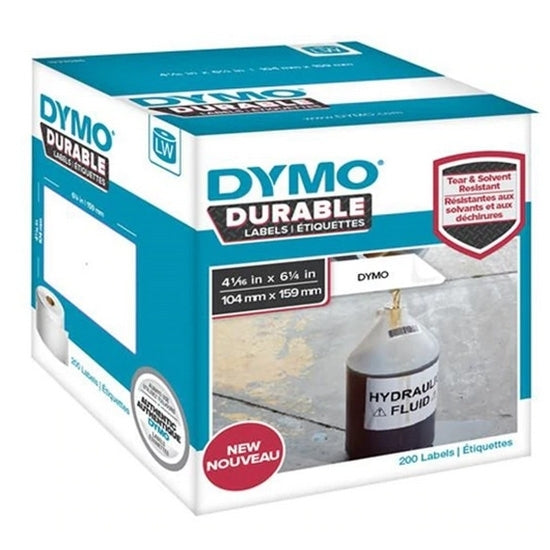 Dymo 1933086 Original Durable Industrial White Label Roll 104mm x 159mm - 200 labels per roll