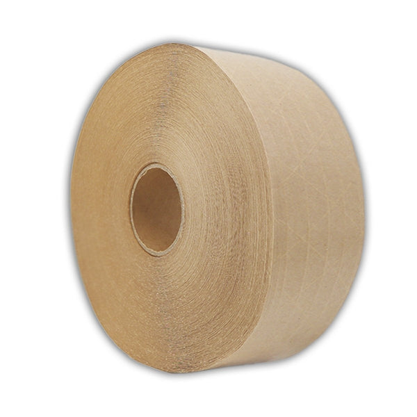 6 Rolls 70mm x 184m Reinforced Water Activated Kraft Gummed Paper Tape