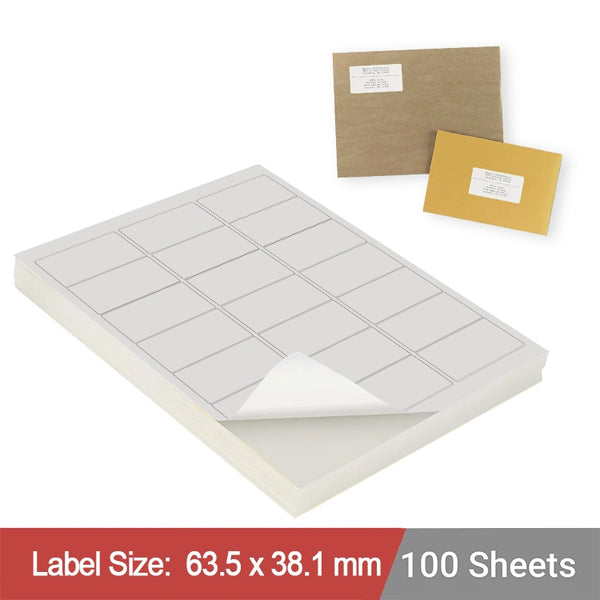 300 Sheets A4 White Self Adhesive Paper Address Mailing Laser Inkjet Sticker Labels 63.5 x 38.1mm - 21 Labels Per Sheet