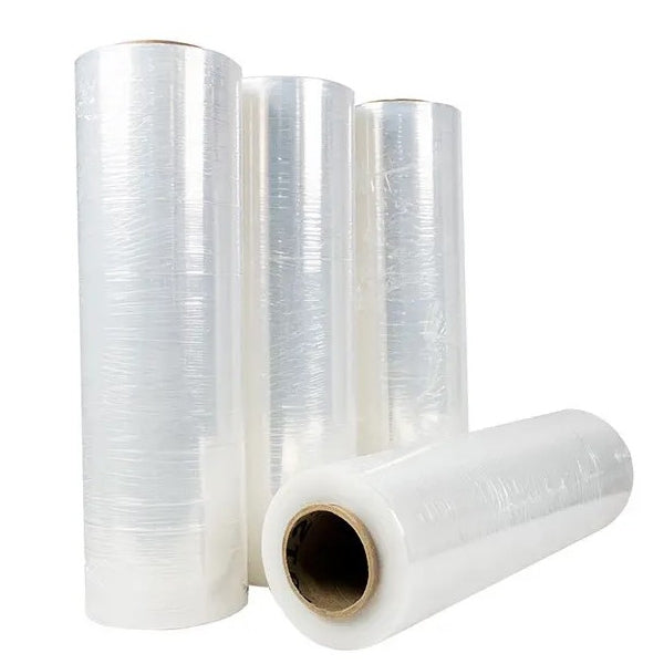 4 x Stretch Hand Pallet Wrap 500mm x 400M 25MIC Shrink Wrap - Clear