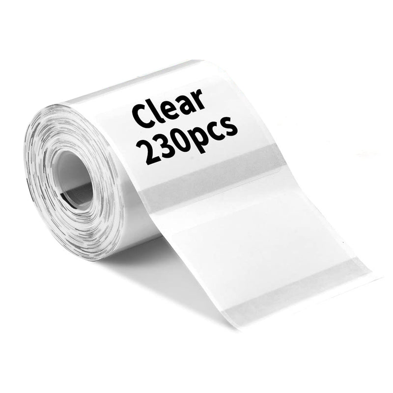 1 Roll Transparent Thermal Labels Black on Clear 40x30mm for M110 Label Printer - 230 Labels per roll