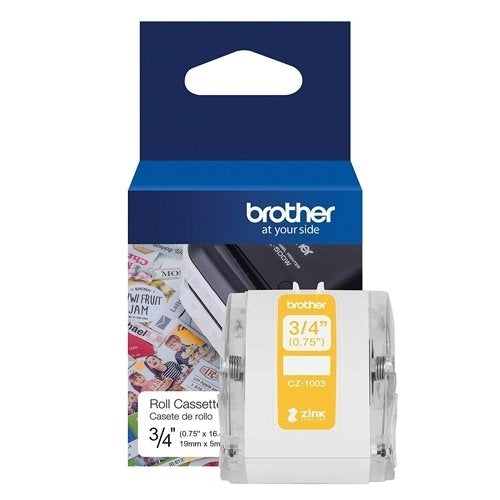 Brother CZ-1003 CZ1003 Original Full Colour Continuous Paper Label Roll Cassette 19mm x 5m