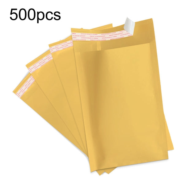 500PCS Business Envelope 230 x 330mm (inner) 107gsm A4 Wax-Lined Laminated Paper Mailer Tear & Moist Resistant - Yellow