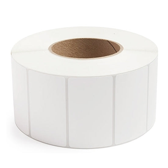 10 Rolls Removable 40mm X 28mm Perforated Direct Thermal Labels White - 2000 Labels per Roll