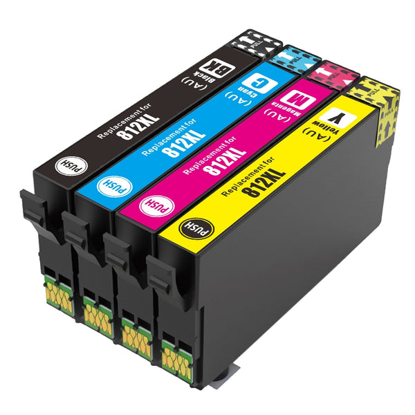 8 Pack Epson 812XL (C13T05E192-C13T05E492) Generic High Yield Ink Cartridge Combo [2BK,2C,2M,2Y]