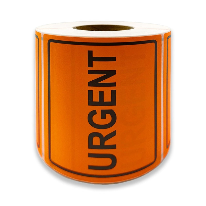 12 Rolls URGENT Label 100x75mm Orange Adhesive Warning Shipping Sticker  (500 Labels per Roll)