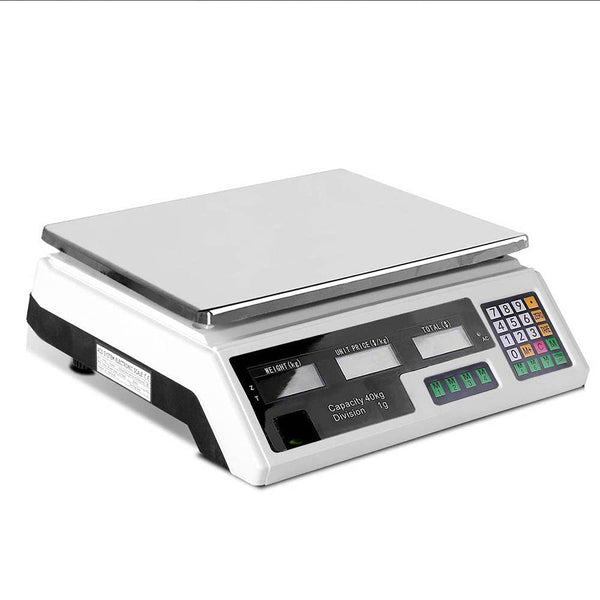 40KG Digital Electronic Weighing Scale  - White