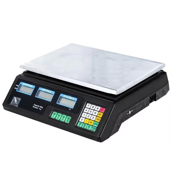 40KG Digital Electronic Weighing Scale for Commercial Use - Black