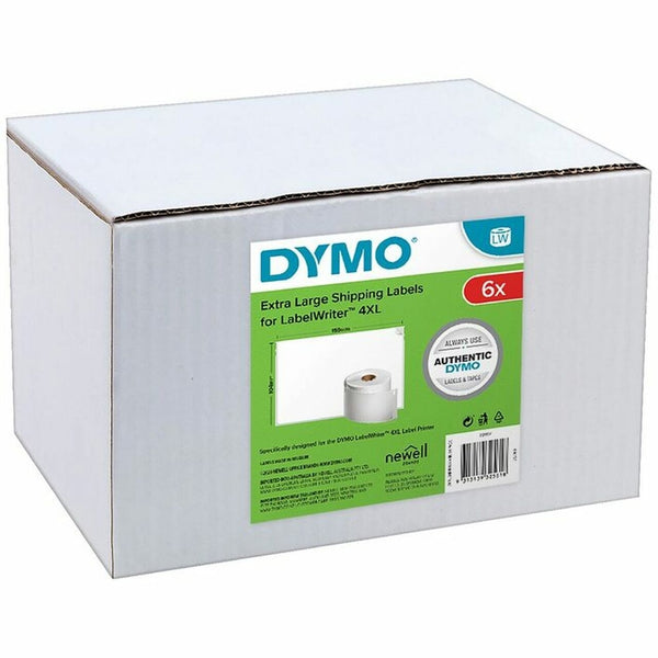 6 Rolls Dymo SD0904980 Original White Label Roll 104mm x 159mm - 220 labels per roll (2128307)