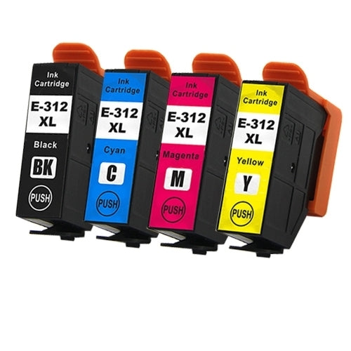 4 Pack Epson 312XL Generic High Yield Inkjet Cartridge Combo [1BK,1C,1M,1Y]