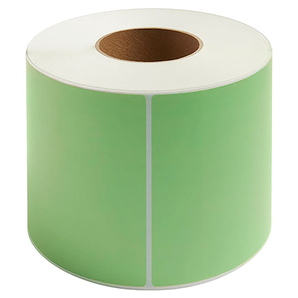 Perforated Direct Thermal Labels Green 100mm X 150mm - 350 Labels per Roll