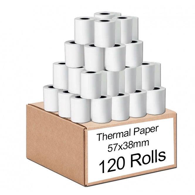 120 Bulk Rolls 57x38mm Thermal Paper EFTPOS Roll