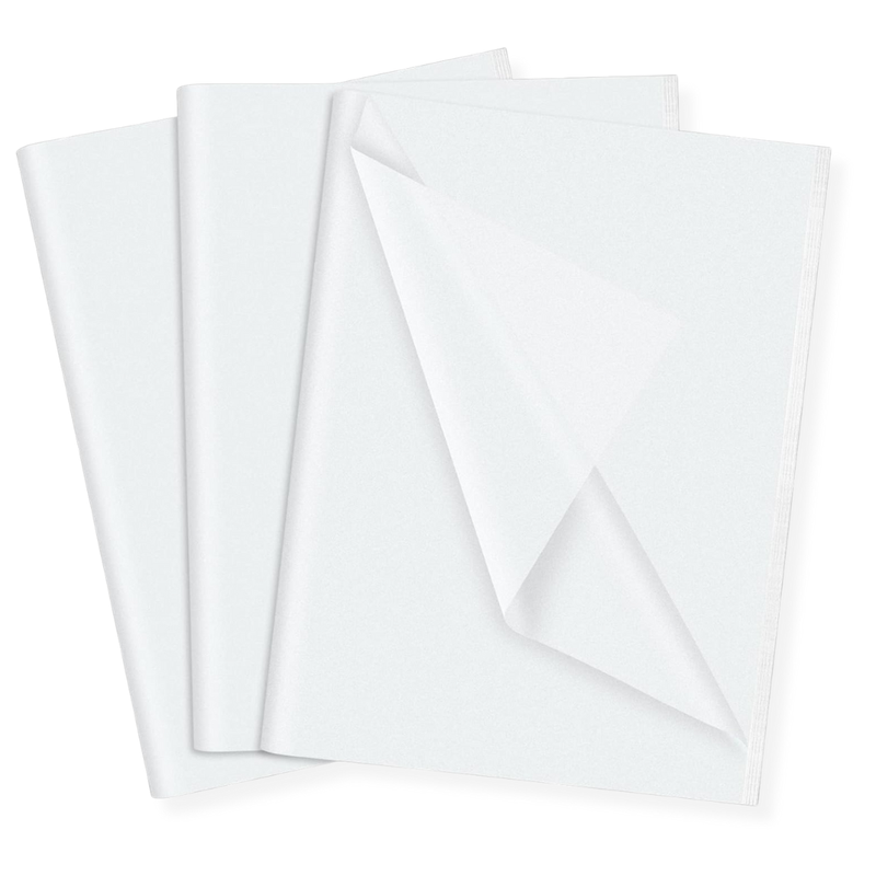 500 Sheets Acid-Free Tissue Paper 500mm x 750mm Colour-Safe 17gsm  - White