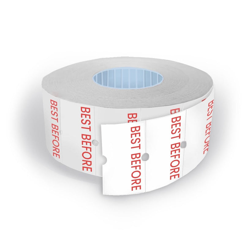 200 Rolls 'BEST BEFORE' Labels 21x12mm for Single Line Pricing Guns