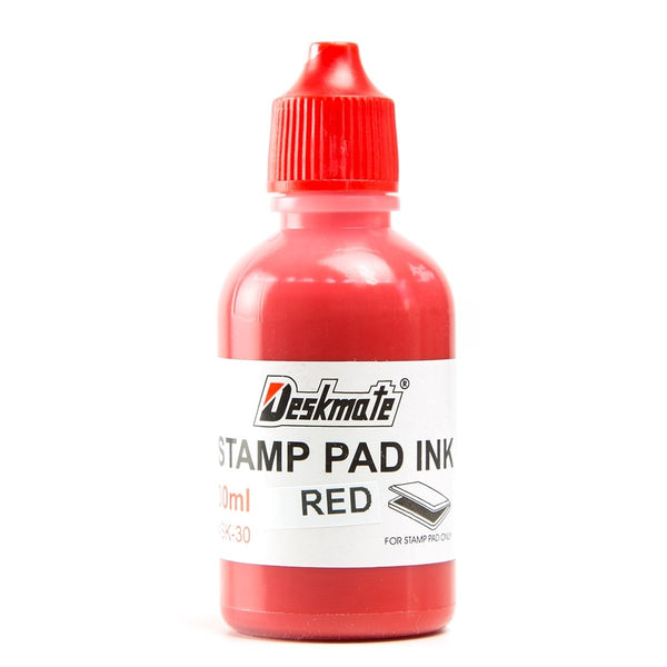 Deskmate Stamp Pad Refill Ink 30mL - Red 40015