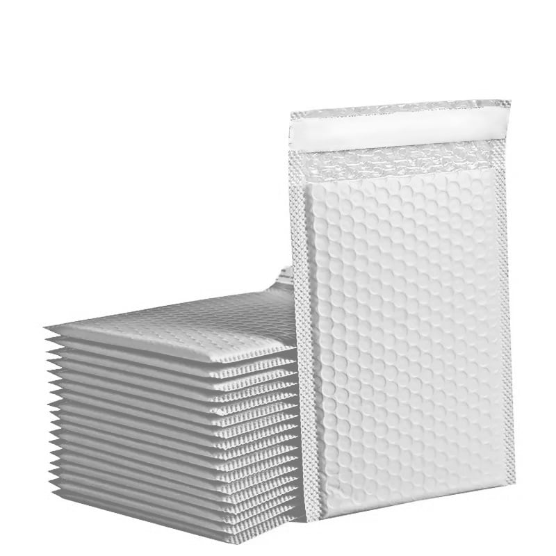 100PCS Poly Bubble Mailer 260mm x 360mm (Outer Size) Self-Sealed Padded Envelope Plain White Mailing Bags