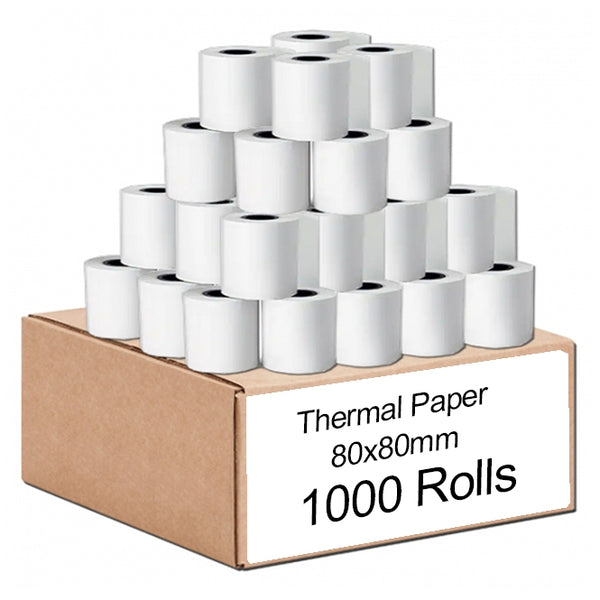 1000 Bulk Rolls 80x80mm Thermal Paper Cash Register Receipt Roll