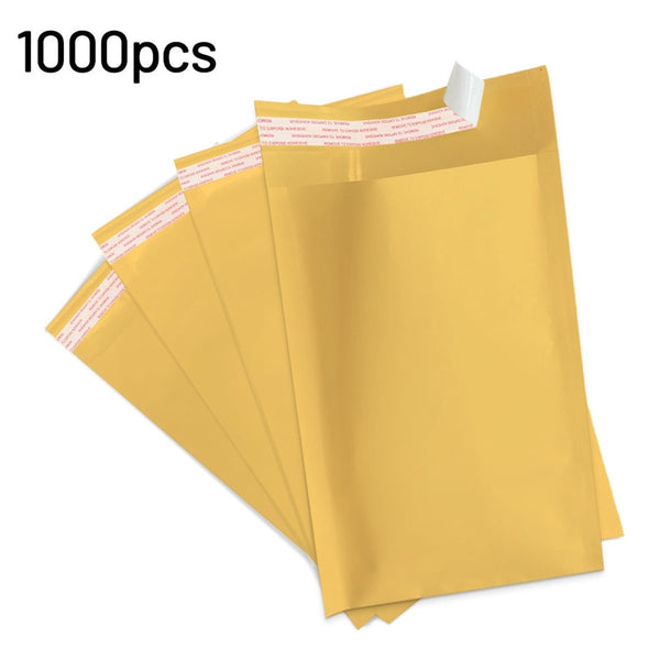 1000PCS Business Envelope 160 x 230mm (inner) 107gsm C5 Wax-Lined Laminated Paper MailerTear & Moist Resistant - Yellow