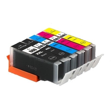 5 Pack Canon PGI-680XXL PGI680XXL CLI-681XXL Extra High Yield Generic Inkjet Cartridges Combo [1BK,1PBK,1C,1M,1Y]