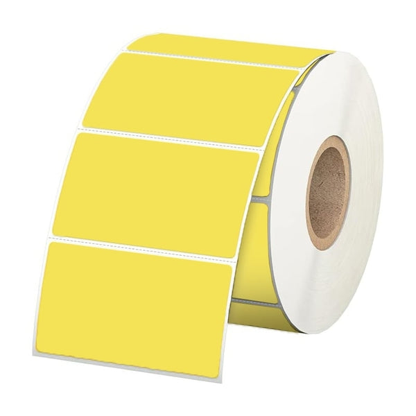 10 Rolls 57mm X 32mm Perforated Direct Thermal Labels Yellow - 2000 Labels per Roll