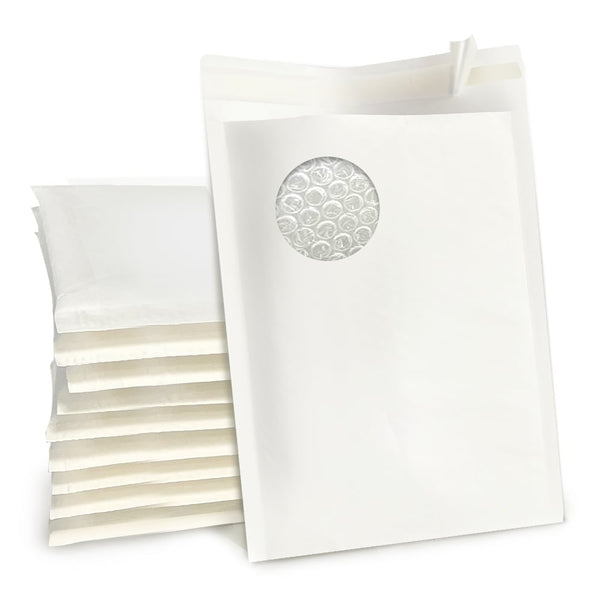 1000PCS Bubble Mailer 215mm x 280mm (inner) Self-Sealed Padded Envelope Plain White Kraft Paper Mailing Bags