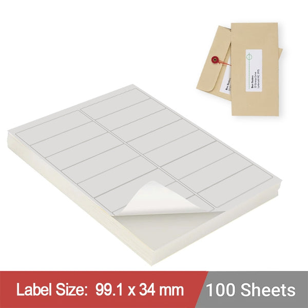 300 Sheets A4 White Self Adhesive Paper Address Mailing Laser Inkjet Sticker Labels 99.1 x 34mm - 16 Labels Per Sheet