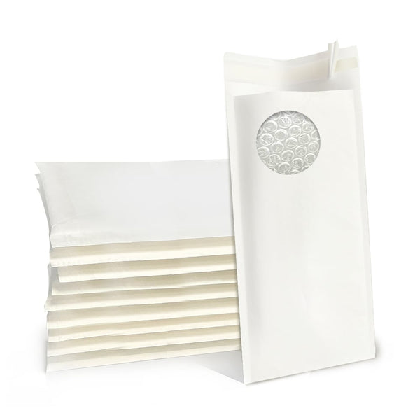 300PCS Bubble Mailer 260mm x 380mm (inner) Self-Sealed Padded Envelope Plain White Kraft Paper Mailing Bags