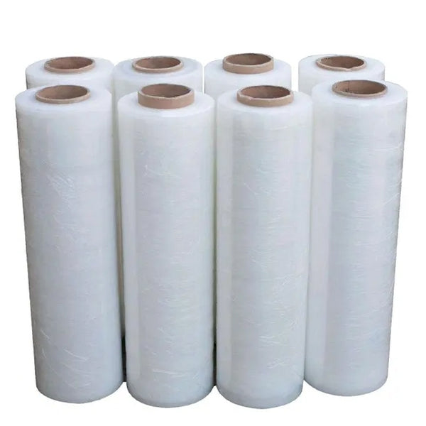 8 x Stretch Hand Pallet Wrap 500mm x 400M 25MIC Shrink Wrap - Clear