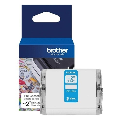 3 x Brother CZ-1005 CZ1005 Original Full Colour Continuous Paper Label Roll Cassette 50mm x 5m