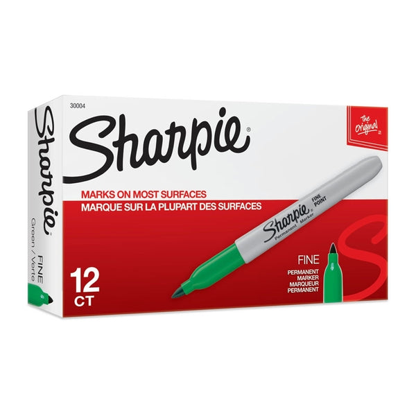 12 x Sharpie Permanent Marker 1.0MM Fine Point - Green