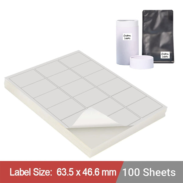 300 Sheets A4 White Self Adhesive Paper Address Mailing Laser Inkjet Sticker Labels 63.5 x 46.6mm - 18 Labels Per Sheet