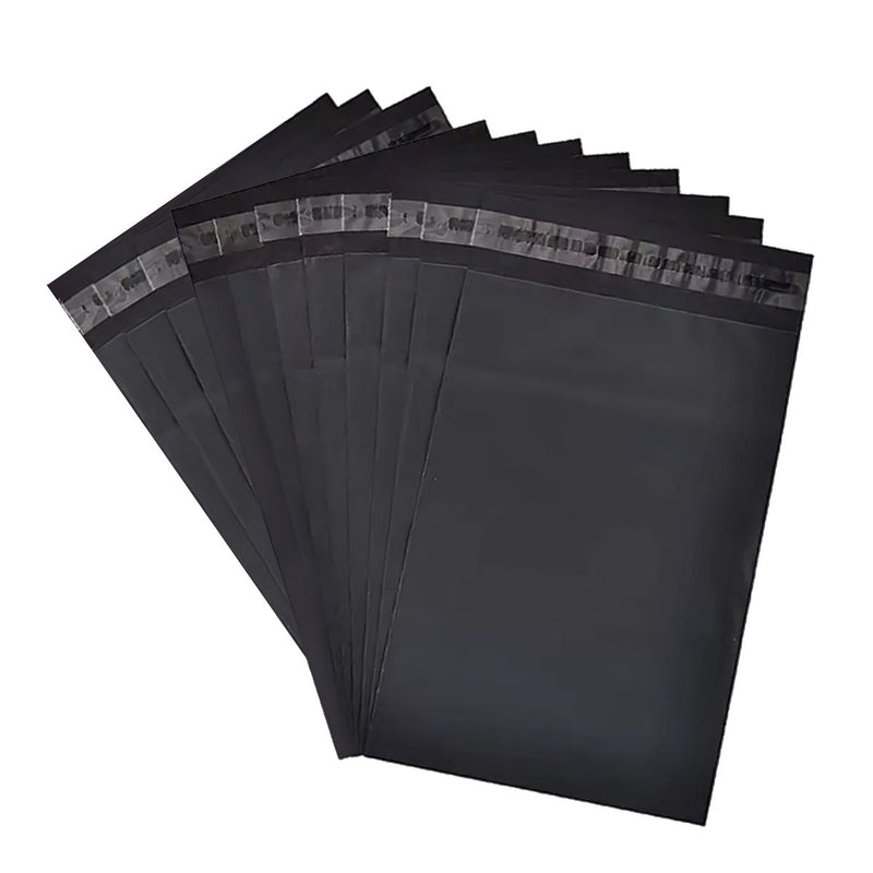 100PCS Black Poly Mailer 350mm x 480mm Mailing Satchels Self-Sealing Courier Bags