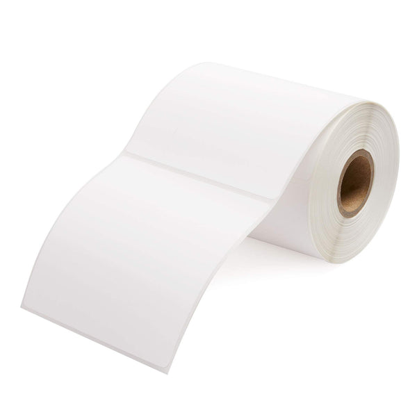 16 Rolls 100mm X 100mm Perforated Direct Thermal Labels White - 600 Labels per Roll