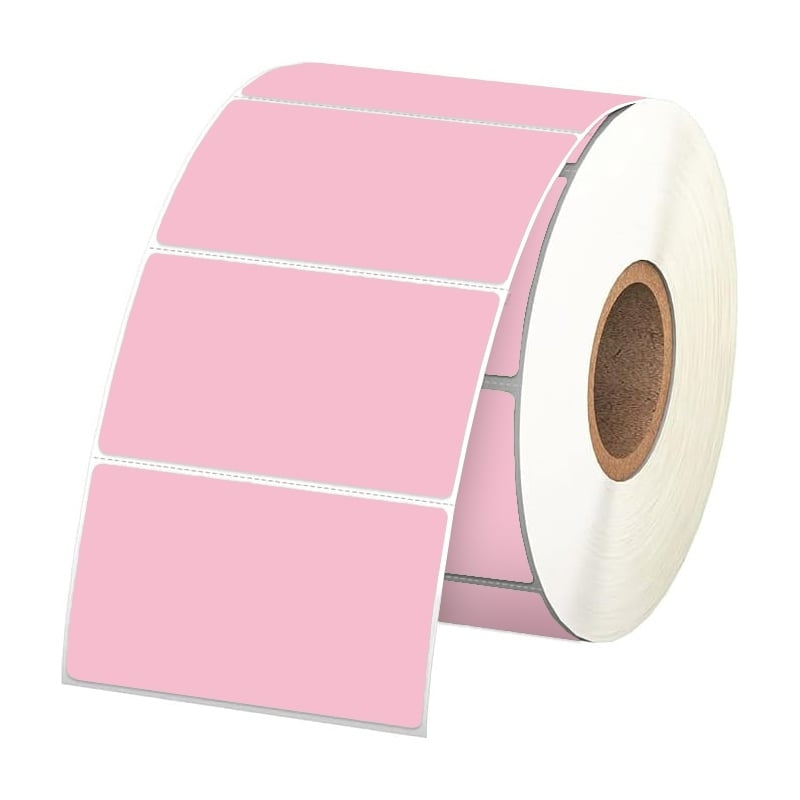 10 Rolls 57mm X 32mm Perforated Direct Thermal Labels Pink - 2000 Labels per Roll