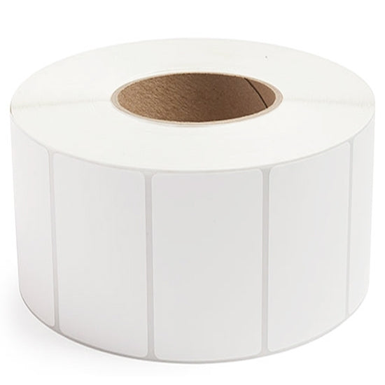 32 Rolls 50mm X 28mm Perforated Direct Thermal Labels White - 2000 Labels per Roll