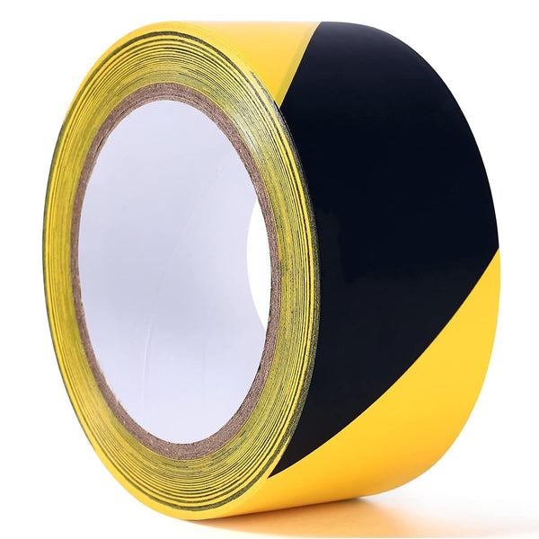 1 Roll Hazard Warning Stripe Black & Yellow Safety Tape 48mm x 30m