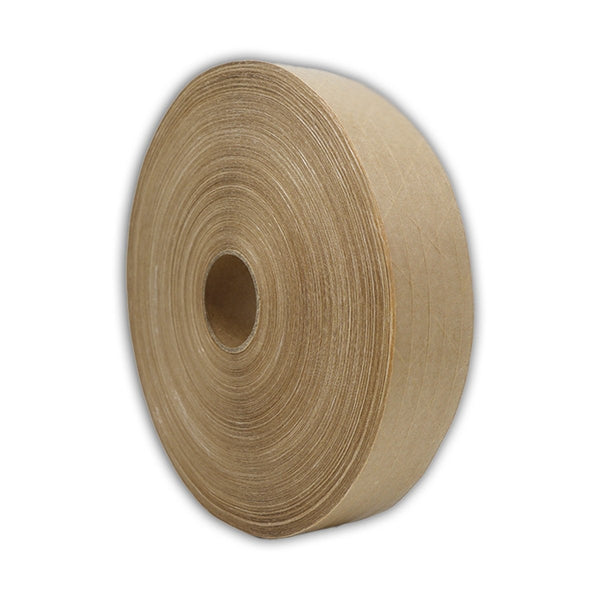 6 Rolls 48mm x 305m Reinforced Water Activated Kraft Gummed Paper Tape