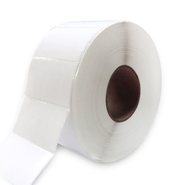 6 Rolls Thermal Transfer 50mm X 28mm Perforated Labels White - 2000 Labels per Roll