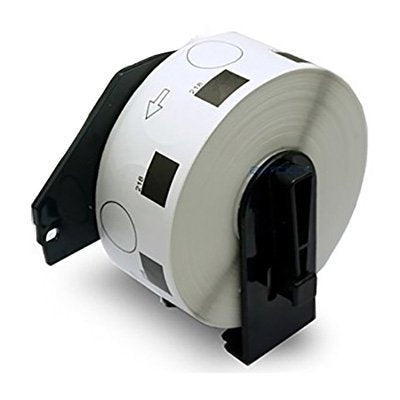 5 x Brother DK-11218 DK11218 Generic Black Text on White 24mm Diameter Die-Cut Paper Label Roll - 1000 labels per roll