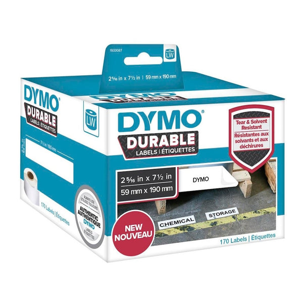 Dymo 1933087 Original Durable Industrial White Label Roll 59mm x 190mm - 170 labels per roll