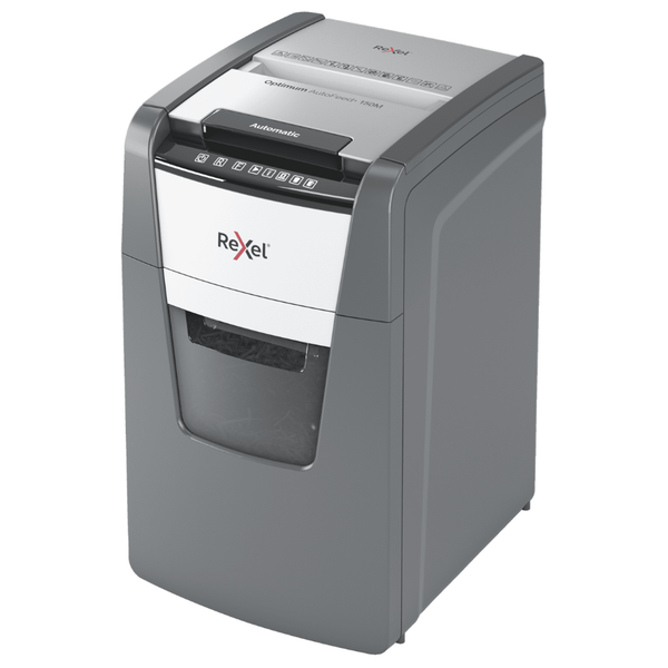 Rexel Optimum AutoFeed+ 150M Automatic 150-Sheet Micro Cut Paper Shredder Black 2020150MAU