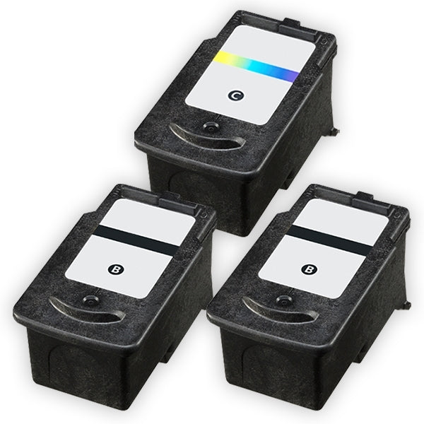 3-Pack Canon PG-645XL, PG645XL, CL-646XL Generic [2Black + 1Colour] High Yield Ink Combo